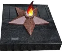 Звезда из красного гранита имитация пламени в Воронеже (518453)