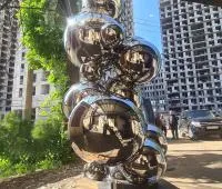 Скульптура из зеркальных шаров нержавеющая сталь (517531) поставка арт-объект  в Воронеже