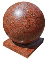 Декоративный шар из красного гранита (518208) производство - сфера арт-объект ø 500 мм. монолит массив  в Воронеже