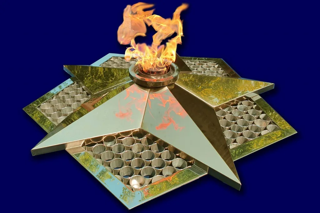 Вечный огонь в Воронеже красивое фото пламени звезды вечного огня Вечный огонь в Воронеже красивое фото пламя газовой горелки для звезды вечного огня