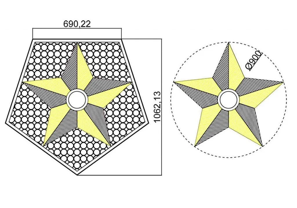Вечный огонь - схема звезды вечного огня на декоративной решетке в Воронеже Вечный огонь - схема звезды вечного огня на декоративной решетке в Воронеже
