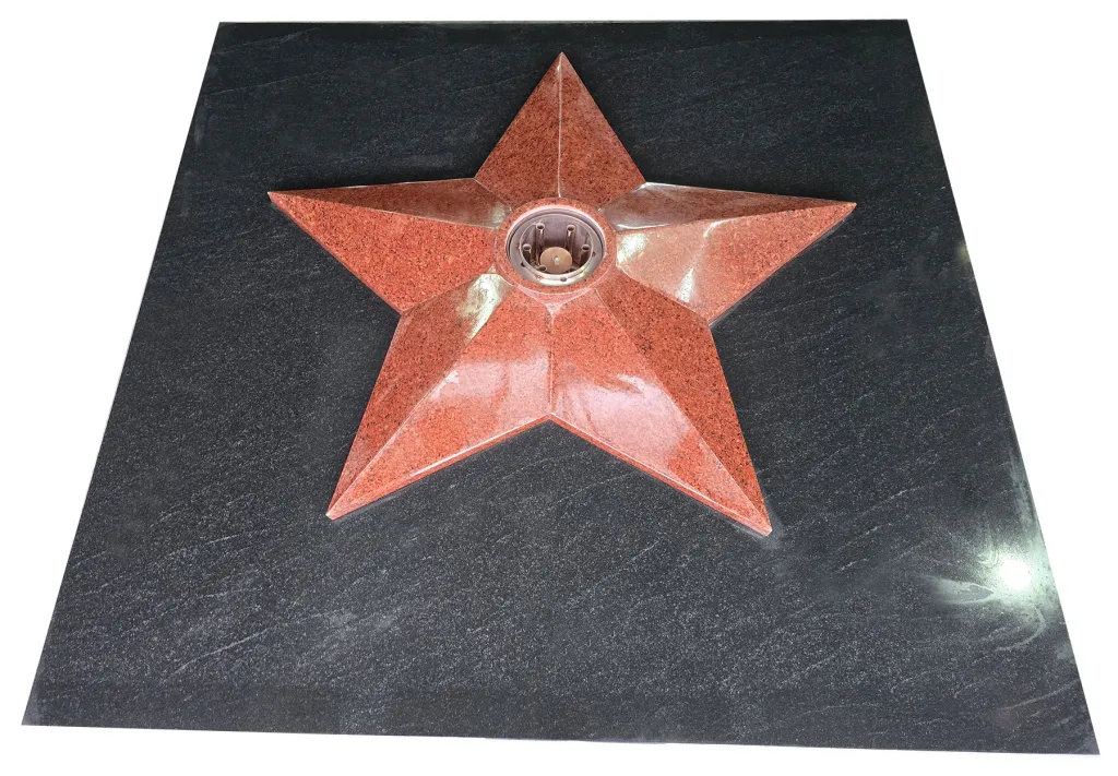 Красная звезда из гранита от производителя Вечный огонь