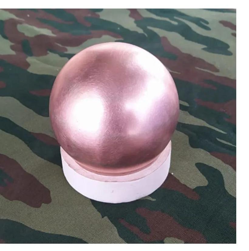 Шлифованная медная сфера - диаметр 100 миллиметров. Толщина стенки 1,5 миллиметра. Производство медных шаров - Воронеж, NSO-PiroClub